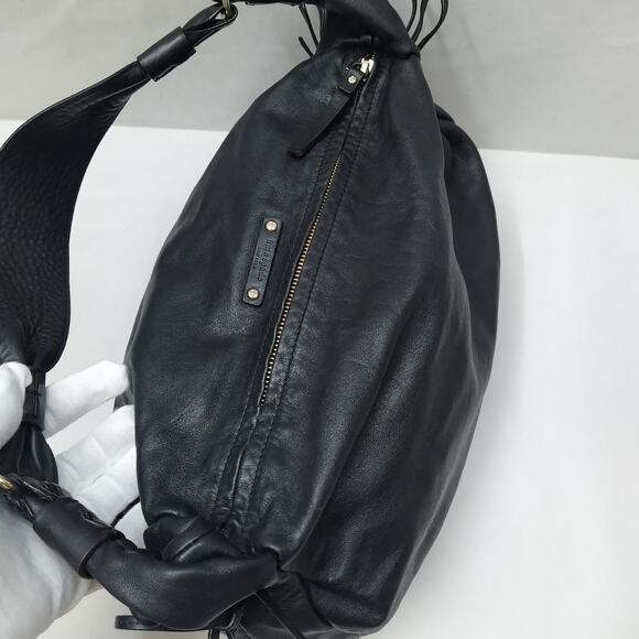 Kate Spade New York Black Soft Leather Zipper Closure Hobo Shoulder Bag - Picture 6 of 16